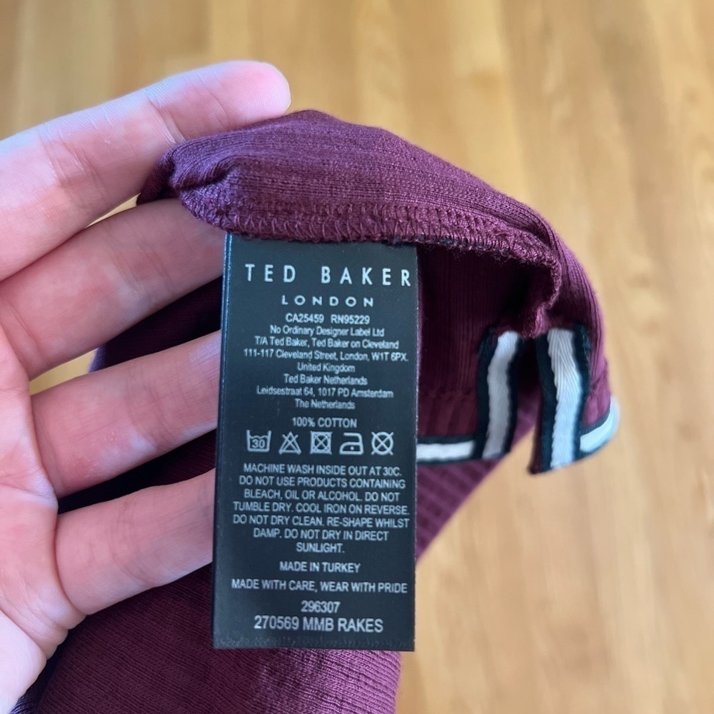 Ted baker Rakes Regular Fit Cotton Ribbed Tee - Picture 3 of 6